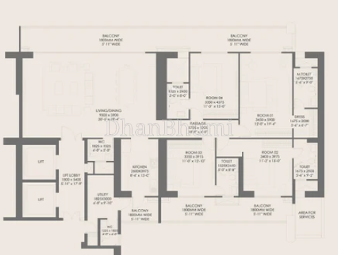 4BHK ,Godrej Sora | Dhanbhumi